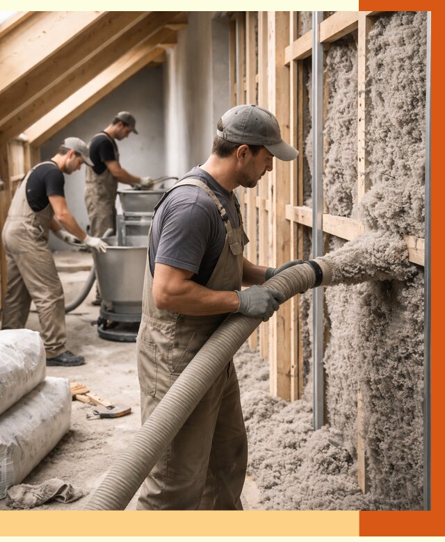 Утепление таунхауса эковатой в Дагестанских Огнях от 2271 руб./м² — монтаж и задувка | ТепломастерДгс