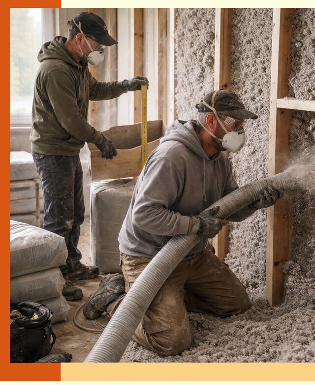 Утепление таунхауса эковатой в Дагестанских Огнях для максимально теплых стен