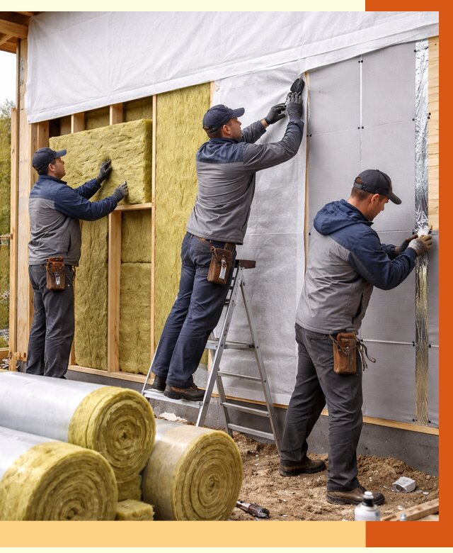 Утепление каркасного дома в Дагестанских Огнях от 4336 руб./м2 — профессионально | ТепломастерДгс