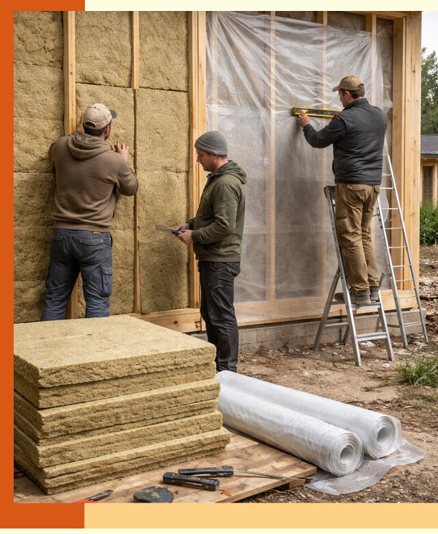 Утепление каркасного дома в Дагестанских Огнях под ключ с гарантией качества