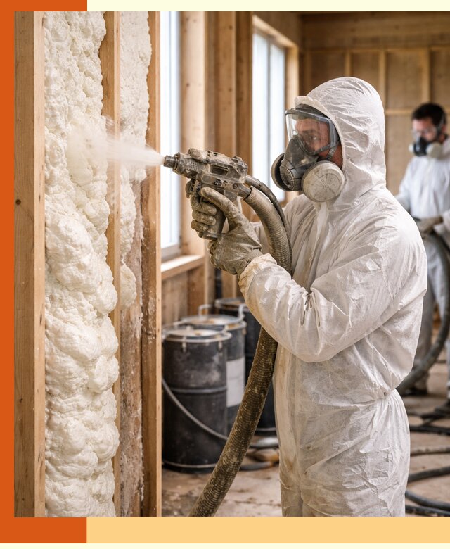 Утепление каркасного дома пенополиуретаном в Дагестанских Огнях