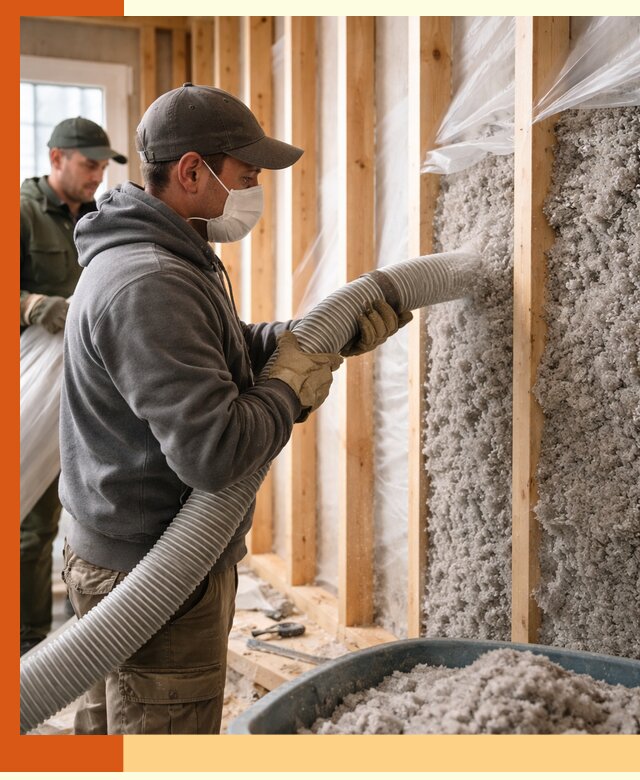 Утепление каркасного дома эковатой в Дагестанских Огнях — качественно и надолго