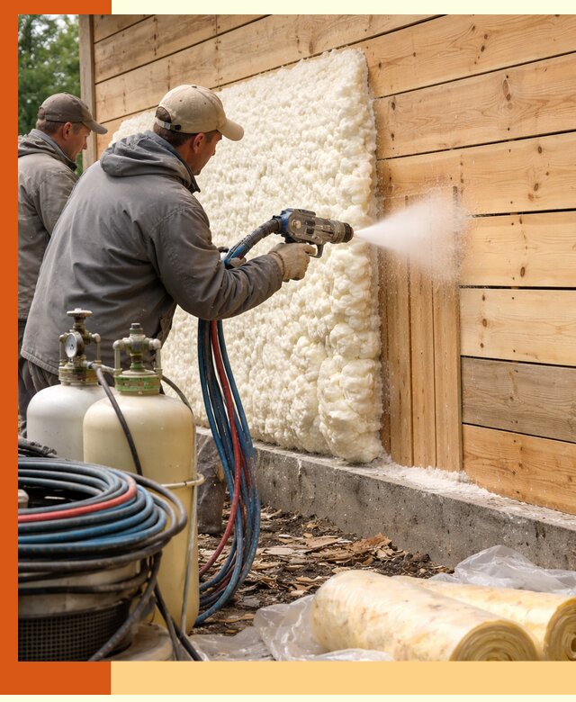 Утепление деревянного дома пенополиуретаном в Дагестанских Огнях