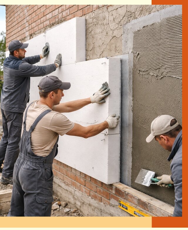 Утепление кирпичного дома в Дагестанских Огнях от 4336 руб. под ключ | ТепломастерДгс