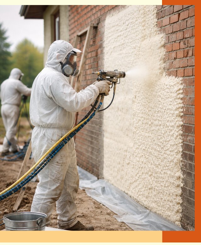 Утепление кирпичного дома ППУ в Дагестанских Огнях под ключ от 6710 руб. | ТепломастерДгс