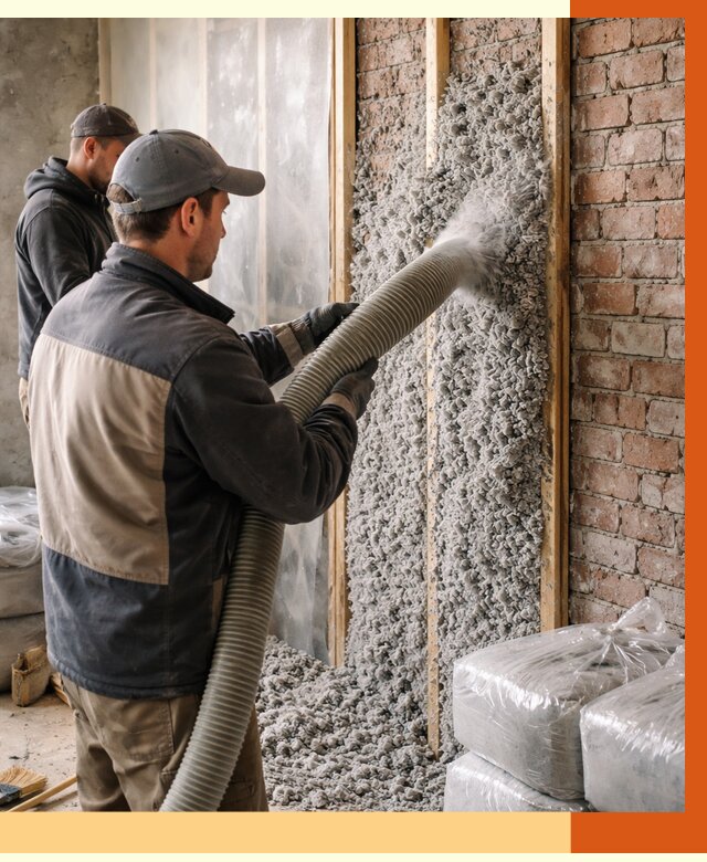 Утепление кирпичного дома эковатой в Дагестанских Огнях от 2426 руб./м² | ТепломастерДгс