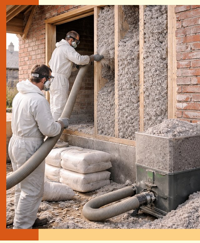 Утепление кирпичного дома эковатой в Дагестанских Огнях