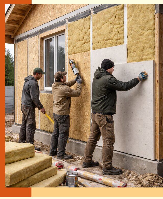 Профессиональное утепление дома из SIP-панелей в Дагестанских Огнях