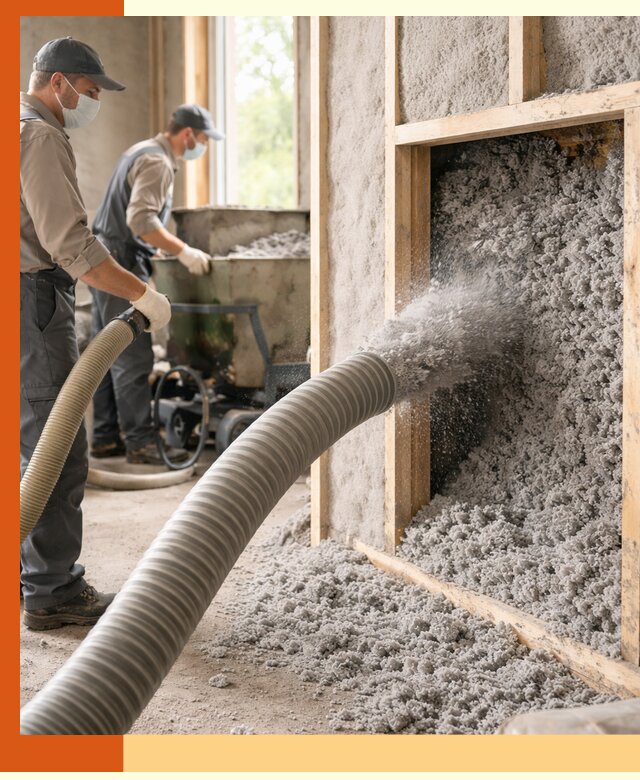 Утепление коттеджа эковатой в Дагестанских Огнях с гарантией качества