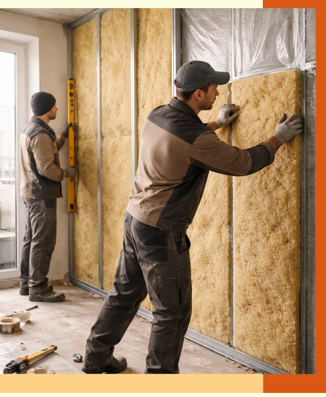 Утепление квартиры изнутри в Дагестанских Огнях от 4491 руб. за м2 | Проф. работы ТепломастерДгс