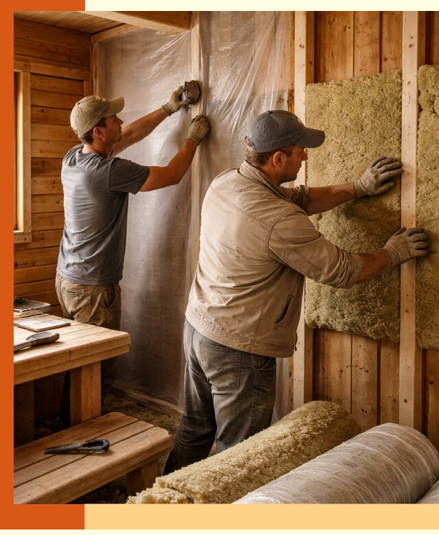 Утепление бани изнутри в Дагестанских Огнях качественно и недорого