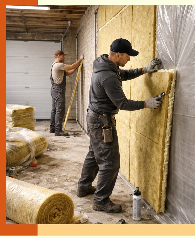 Утепление гаража под ключ в Дагестанских Огнях — все виды теплоизоляции