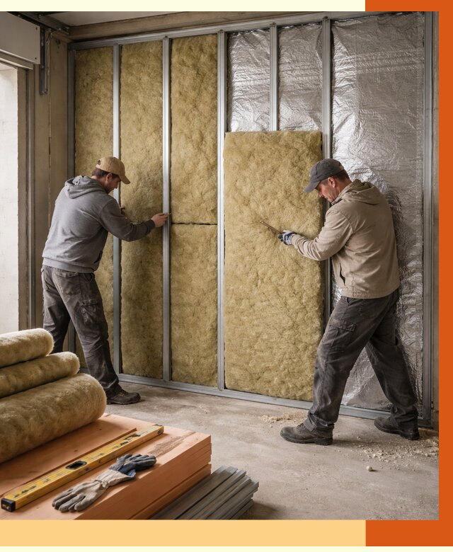 Утепление гаража изнутри в Дагестанских Огнях от 7742 руб/м2 — работы и цена | ТепломастерДгс