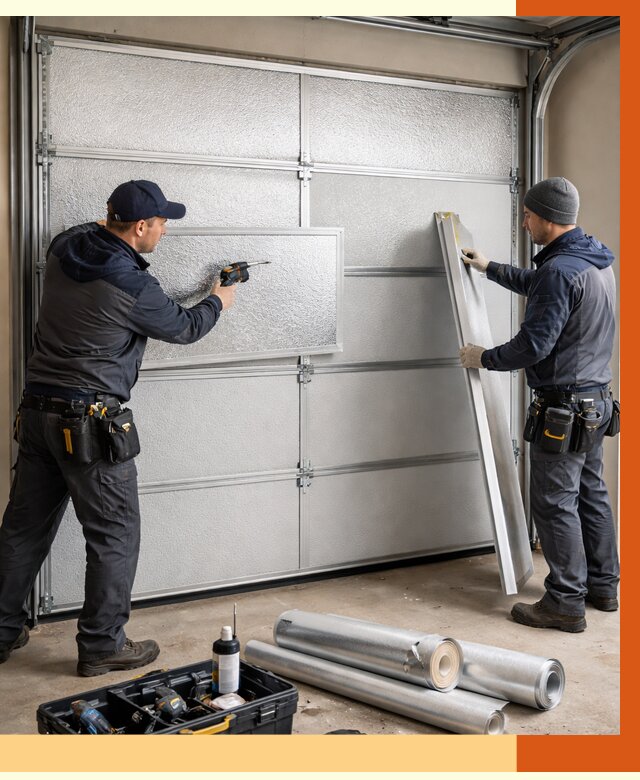 Утепление гаражных ворот в Дагестанских Огнях от 8104 руб/м2 — надежно и быстро | ТепломастерДгс