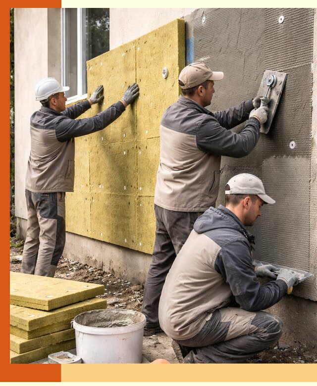 Утепление фасада под штукатурку в Дагестанских Огнях — энергоэффективная технология