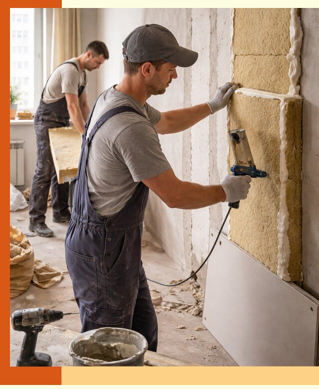 Утепление стен изнутри в Дагестанских Огнях — качественно и эффективно