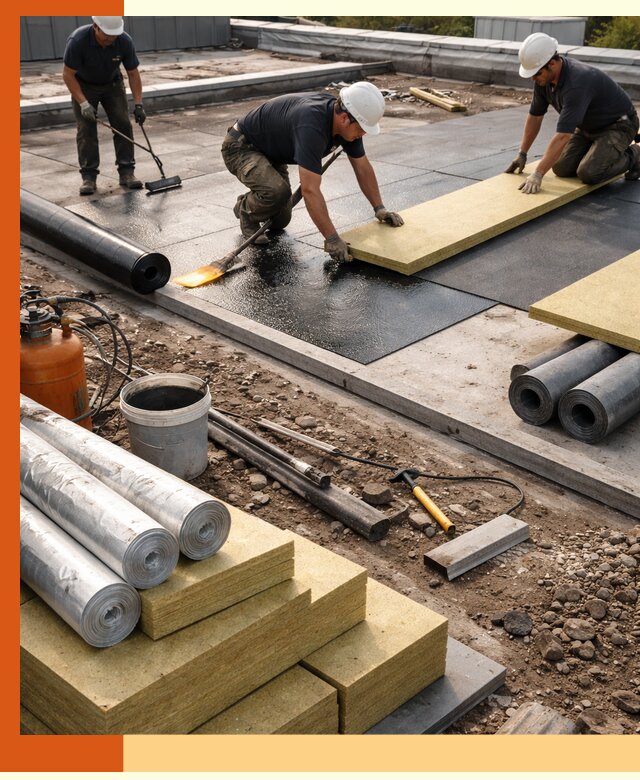 Утепление плоской крыши в Дагестанских Огнях — надежная теплоизоляция и герметизация