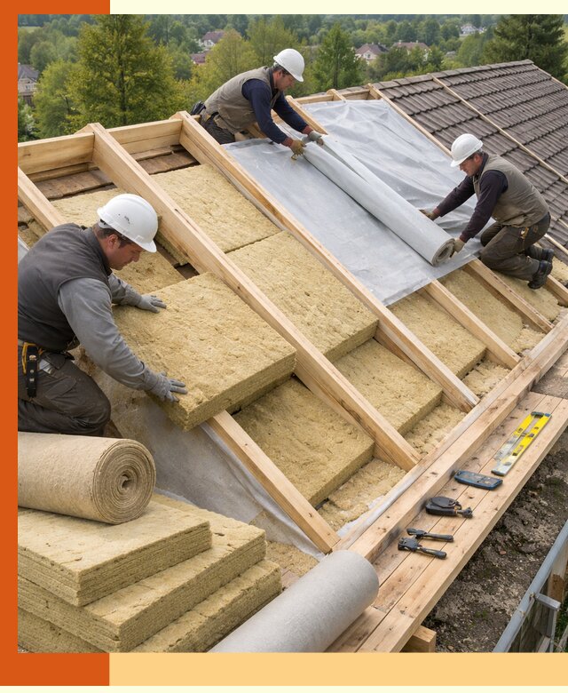 Утепление скатной крыши в Дагестанских Огнях качественно и надёжно