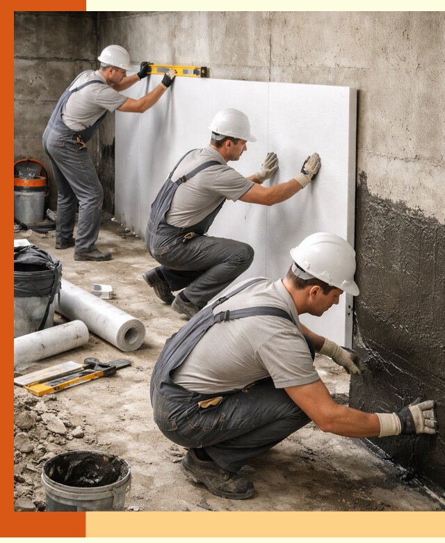 Утепление фундамента изнутри профессионально в Дагестанских Огнях