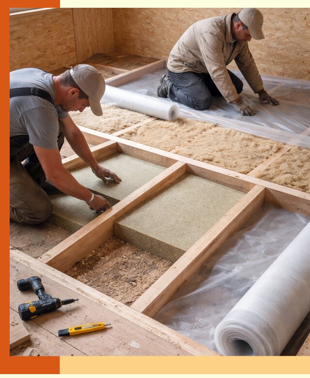 Профессиональное утепление деревянного пола в Дагестанских Огнях