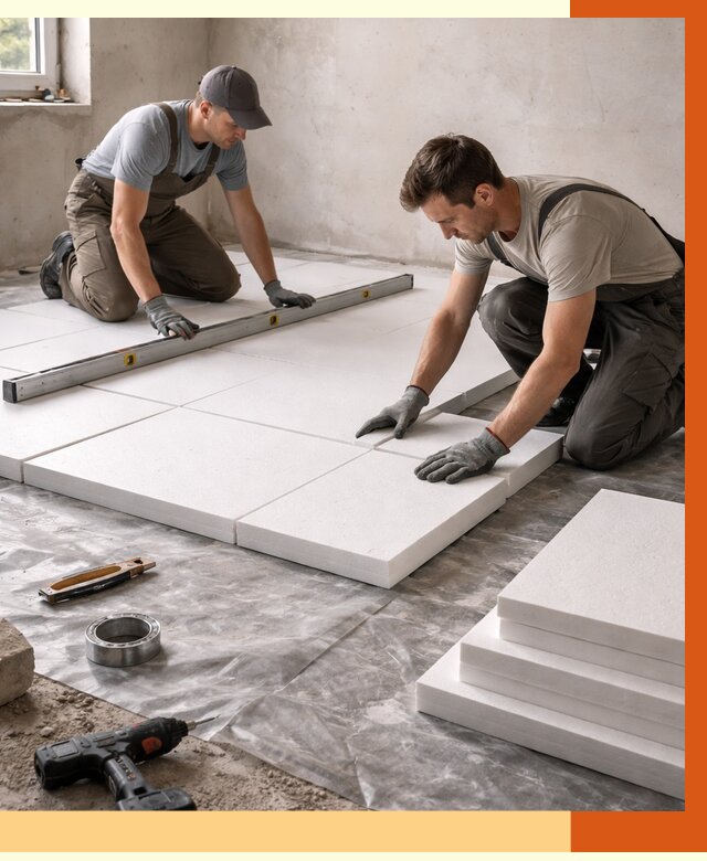 Утепление бетонного пола в Дагестанских Огнях от 2581 руб/м2 — монтаж и цена | ТепломастерДгс