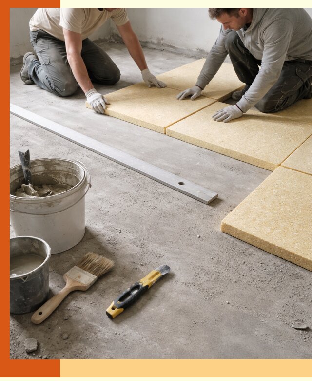 Утепление бетонного пола в Дагестанских Огнях профессионально и недорого