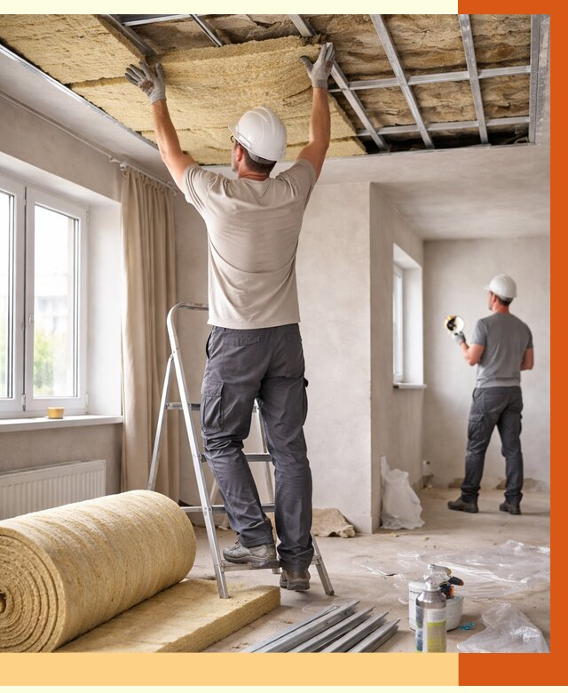 Утепление потолка в частном доме в Дагестанских Огнях от 981 руб./м² — работы под ключ | ТепломастерДгс