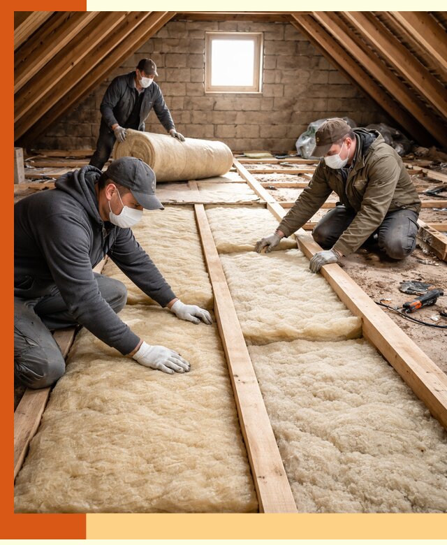 Утепление чердака в Дагестанских Огнях — профессиональная теплоизоляция кровли