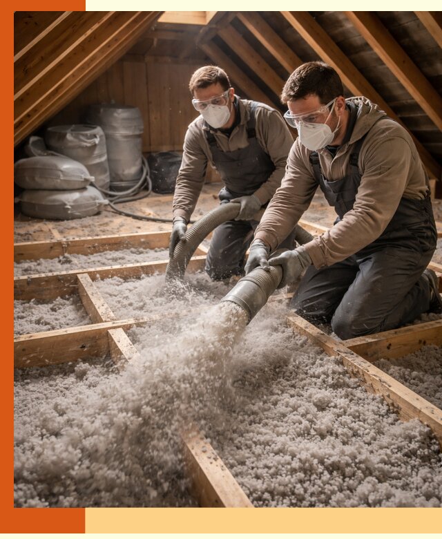 Утепление чердака эковатой в Дагестанских Огнях — быстро и надёжно