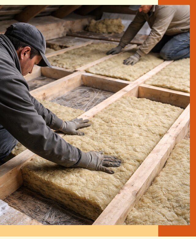 Утепление чердака минватой в Дагестанских Огнях от 3613 руб/м2 под ключ | ТепломастерДгс