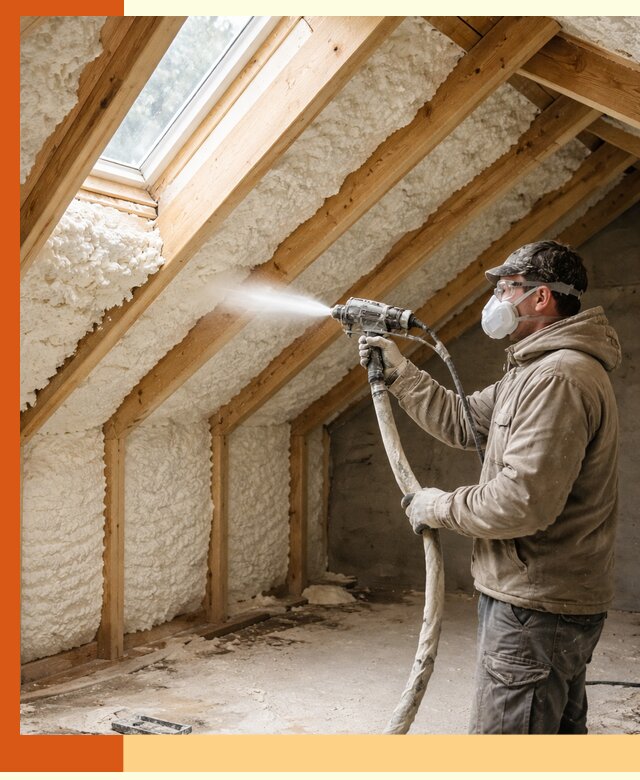 Утепление мансарды ППУ в Дагестанских Огнях быстро и надежно