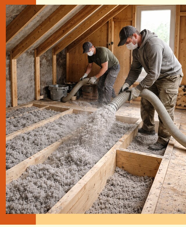 Утепление мансарды эковатой в Дагестанских Огнях с гарантией качества