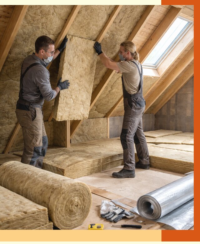 Утепление мансарды минватой в Дагестанских Огнях от 4336 руб./м2 — монтаж и пароизоляция | ТепломастерДгс
