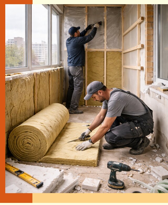 Утепление балкона под ключ в Дагестанских Огнях качественно и быстро