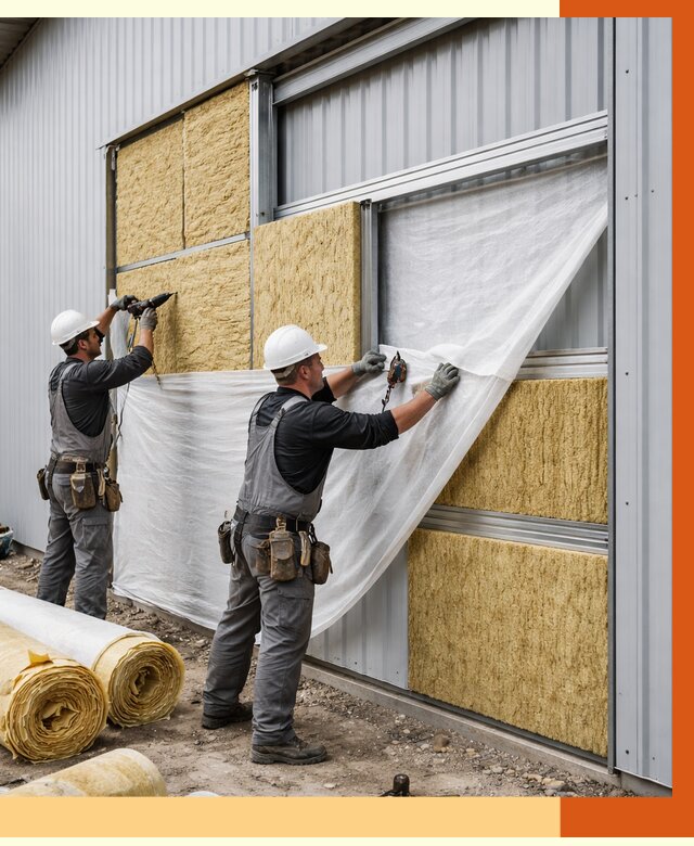 Утепление металлического склада в Дагестанских Огнях от 4645 руб/м2 — комплексное утепление под ключ | ТепломастерДгс