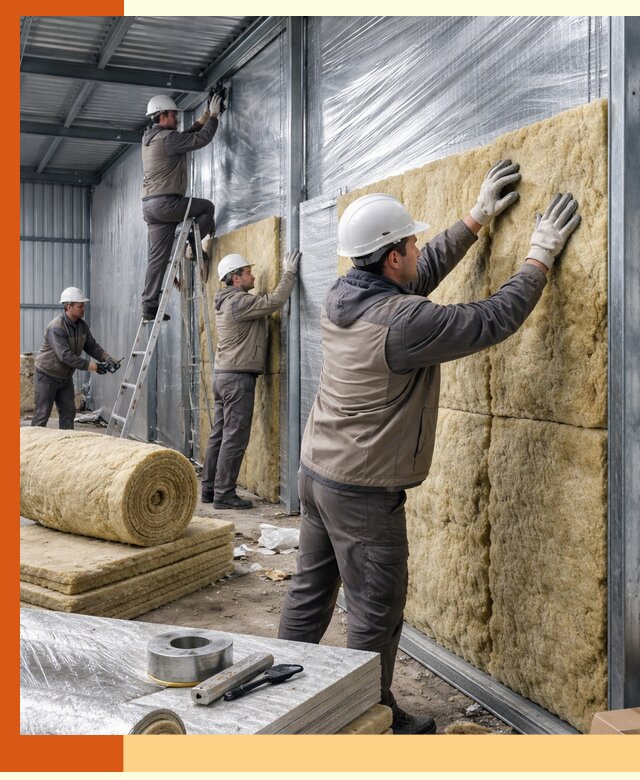 Утепление металлического склада в Дагестанских Огнях: теплоизоляция и герметизация