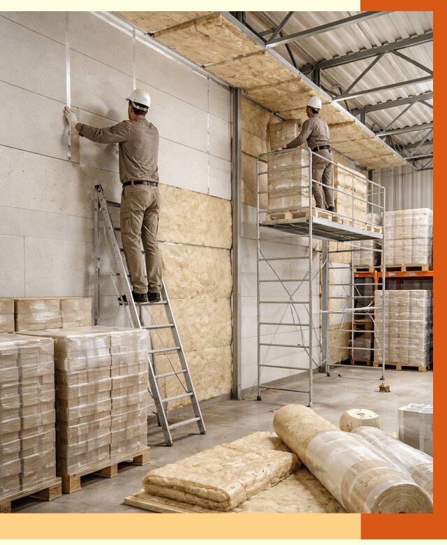 Утепление склада готовой продукции в Дагестанских Огнях от 2013 руб./м2 — комплексно | ТепломастерДгс