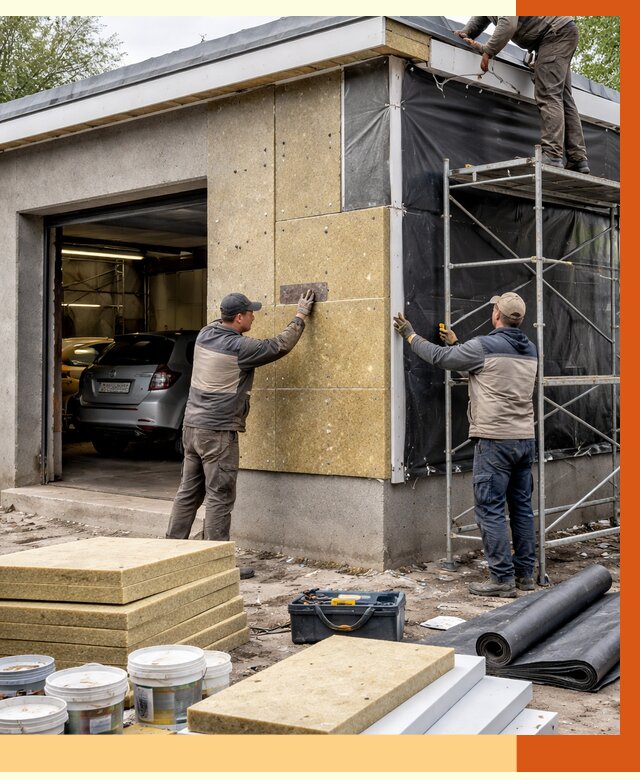 Утепление автосервиса в Дагестанских Огнях ппу, пеноизоляция, от 14968 руб/м2 — ТепломастерДгс