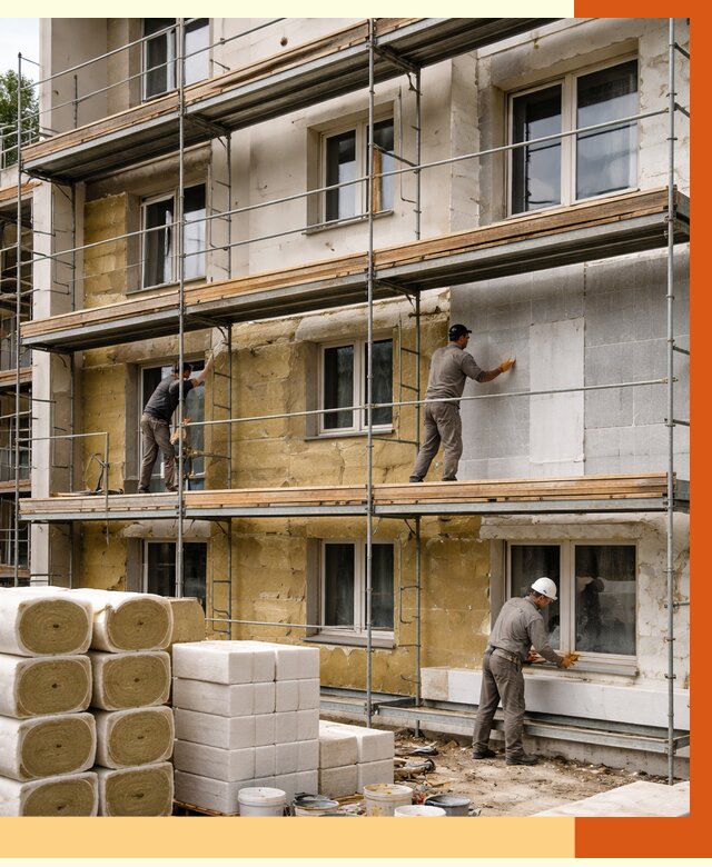 Утепление гостиницы в Дагестанских Огнях от 7433 руб./м2 — комплексно, ППУ, под ключ | ТепломастерДгс