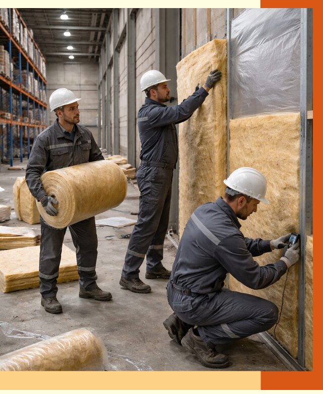 Утепление логистического центра в Дагестанских Огнях от 4645 руб/м² под ключ | ТепломастерДгс