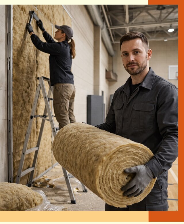 Утепление спортзала в Дагестанских Огнях от 7742 руб/м2 — комплексное утепление под ключ | ТепломастерДгс