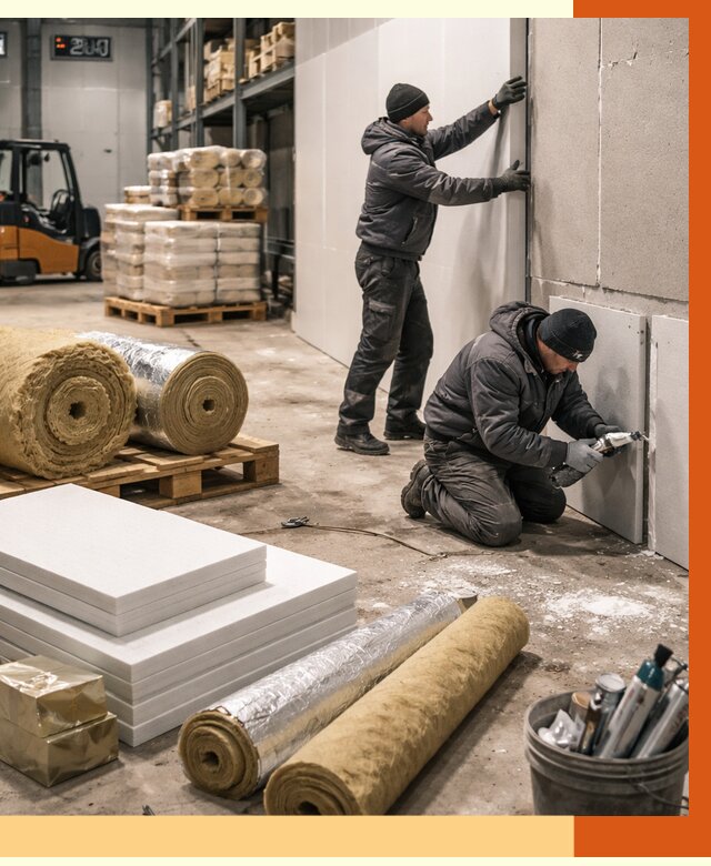 Утепление холодного склада в Дагестанских Огнях от 8775 руб/м2 — комплексное под ключ | ТепломастерДгс