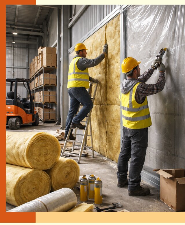 Утепление склада с техникой в Дагестанских Огнях под ключ