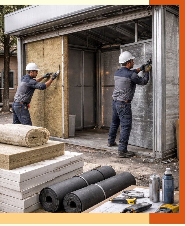 Утепление павильона шаурма в Дагестанских Огнях под ключ от 1239 руб. за м² | ТепломастерДгс