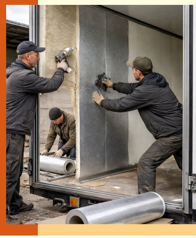 Утепление холодильного кузова в Дагестанских Огнях — монтаж и теплоизоляция