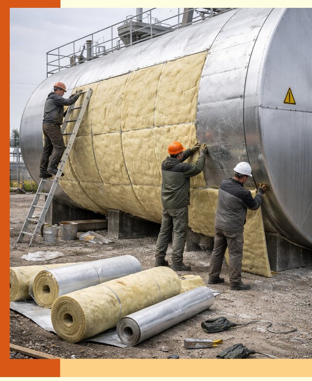 Утепление резервуаров с топливом в Дагестанских Огнях надежно и экономично