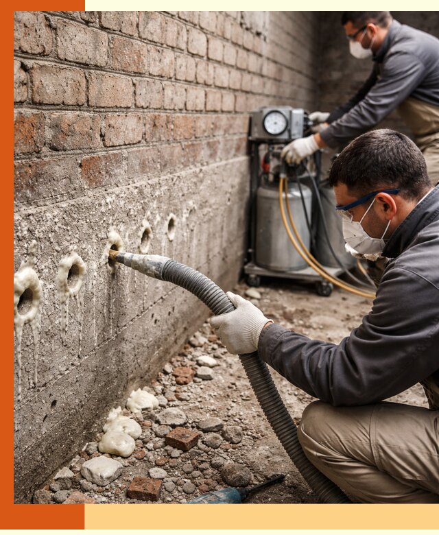 Заполнение колодцевой кладки ППУ в Дагестанских Огнях быстро и герметично