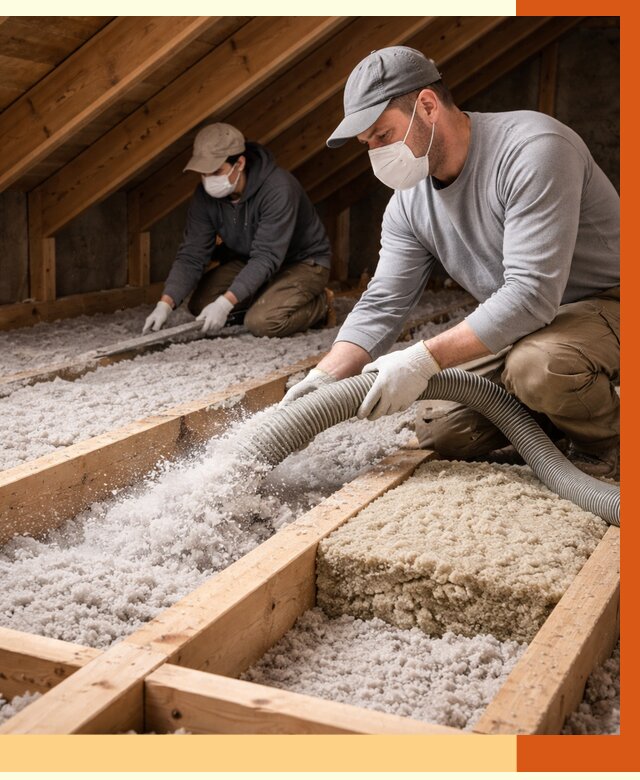 Заполнение полостей чердачного перекрытия в Дагестанских Огнях от 4645 руб. | ТепломастерДгс