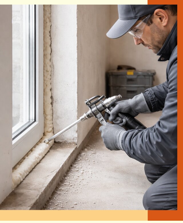 Герметизация стыков ППУ в Дагестанских Огнях от 1703 руб. за м2 — утепление примыканий под ключ | ТепломастерДгс