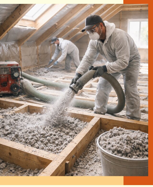 Утепление эковатой в Дагестанских Огнях от 3045 руб./м2 — монтаж и задувка | ТепломастерДгс